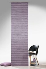 Weckbrodt Schiebevorhang Lisa, Querstreifen, blickdicht, aubergine, HxB 245x60cm