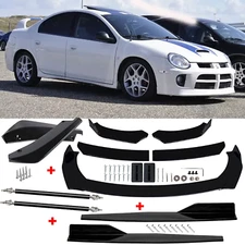 For Dodge Neon SRT4 Front Rear Bumper Lip Spoiler Body Kit Splitter Side+Skirt