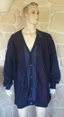 Gilet En Laine Bleu Monte Carlo - Taille 70 / 105 - Homme - Neuf Avec étiquettes