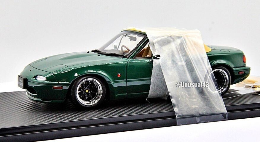 1/18 Ignition Model Mazda Mx-5 Eunos Roadster (NA) Green 1/18 Ignition Model Mazda Mx-5 Eunos Roadster (NA) Green
