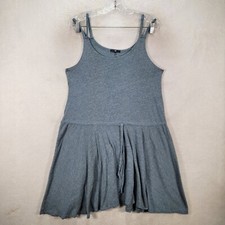 Gap Womens Dress Size M Blue Stretch Scoop Sleeveless Drawstring Casual A Line
