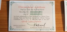 vintage Rolex chronometer certificat english from 1957 Ref: RP.1101 V 57-10000