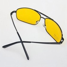 polarized driving sunglasses Night Vision UV400 Anti-Glare Riding Metal Frame