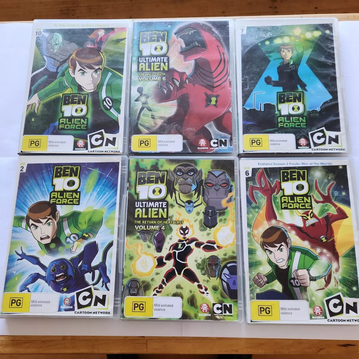 Ben 10 Alien Force Cartoon Network TV Series (8 Volume + 4 Movies) NEW DVD  SET