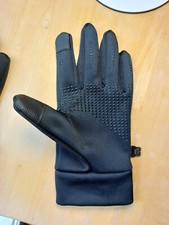 Black gloves with Touch-screen tips + grip + insulation, small/medium
