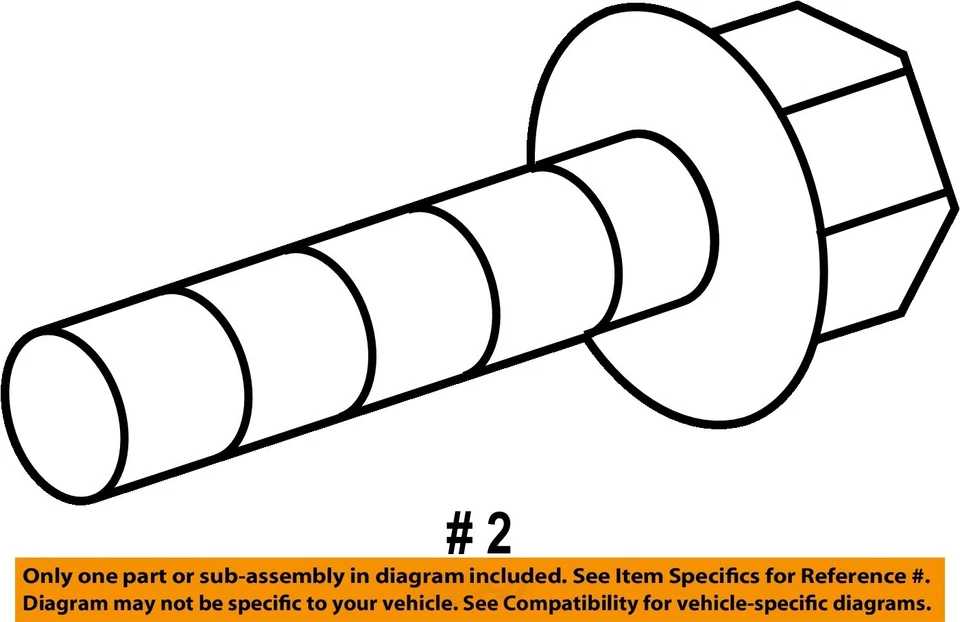 克莱斯勒原始设备制造商排气催化转换器和管道螺栓 6036734AA — 第 2/2 张图片