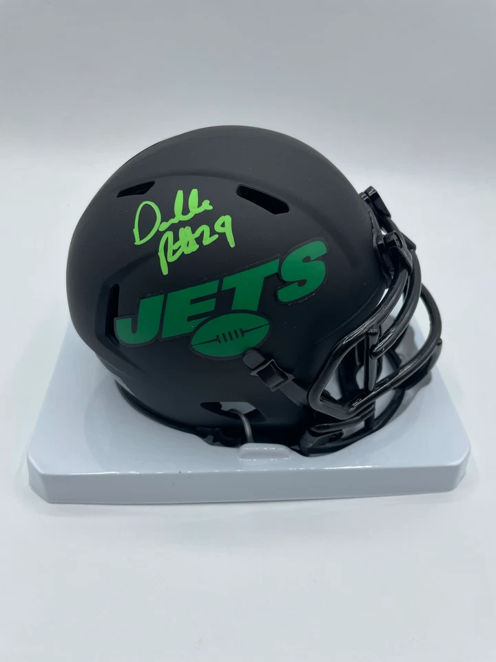 COACH'S COLLECTIBLES Darrelle Revis Autographed NY Jets Eclipse Mini Helmet (Beckett)