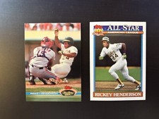 1991 Topps Stadium Club All Star Rickey Henderson Oakland A’s Sandy Alomar