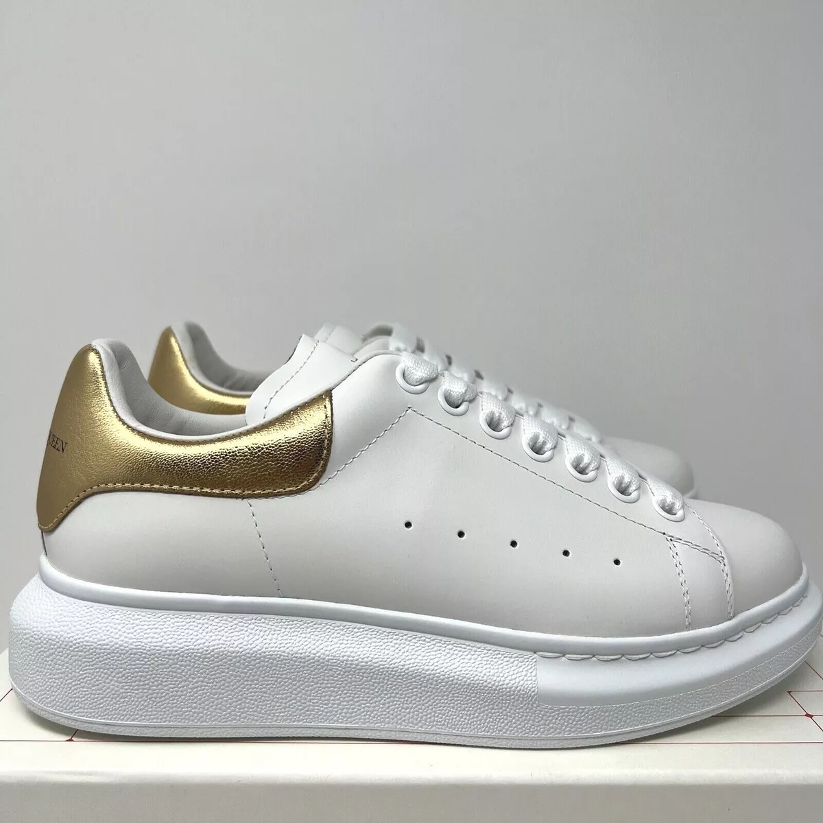 White and gold sneakers women's sale