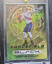 JUSTIN FIELDS 2021 PANINI BLACK FOOTBALL #FF-18 ROOKIE FORCEFIELD CASE HIT RC 