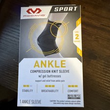 Compression Ankle Sleeve McDavid Sport Knit Support Brace L XL