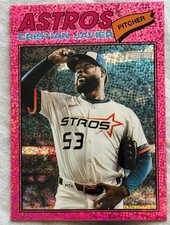 2026 Topps Heritage - Cristian Javier #330 Pink Sparkle Parallel