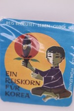 German Charity Card Ein Reiskorn For Korea SOS Hermann Gmeiner stone souvenir
