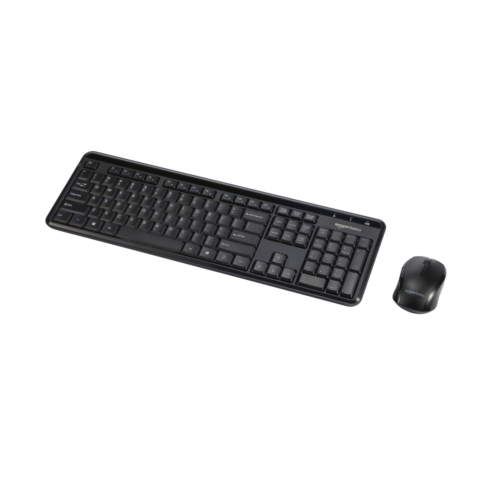 Amazon Basics 2.4GHz Wireless Keyboard and Mouse Combo, Quie