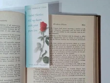 Bookmark Holy Card Red Rose Society of Little Flower St Therese of Lisieux