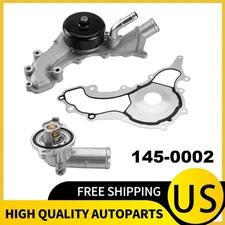 Water Pump w/Gasket + Thermostat Housing For 11-16 Chrysler Dodge Jeep 3.6L V6