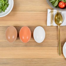  8pcs Wooden Fake Chicken Eggs, Decorative Craft Easter Eggs for Spring Party