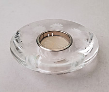 Leuchter aus Hüttenglas klar Blüten als Deko im Glas - von Crystal Impressions -