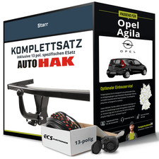 Für OPEL Agila Typ B H08 Anhängerkupplung starr +eSatz 13pol 03.2008-jetzt NEU