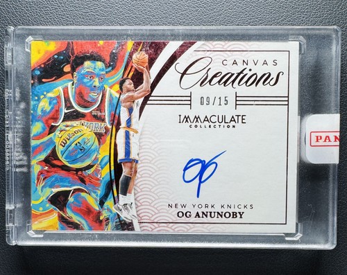 2024-25 Panini Immaculate OG Anunoby Canvas Creations Intl Red Auto /15 Knicks