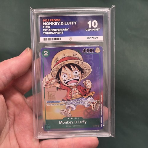 Monkey D Luffy P-037 Ace 10 1st Anniversary Stamp Promo One Piece Card English