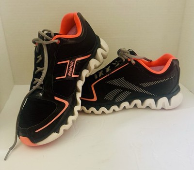 Reebok Ziglite Black Orange Size US 6.5 Men s Running, Walking Sneaker