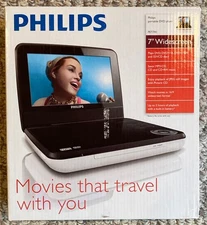 Phillips 7-in Portable Widescreen DVD Player NEW