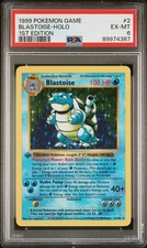 Pokemon Card Blastoise Holo 2/102 1st Edition PSA 6 Game