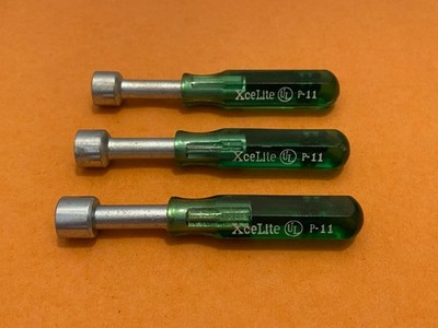 (3) XCELITE #P11 - 11/32  MINI COMPACT NUT DRIVERS - U.S.A - NEW - FREE SHIPPING