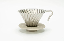 Hario V60 Titanium VDTI-02-TSV Silver Dripper Size 02 For 2-4 Cups Pourover