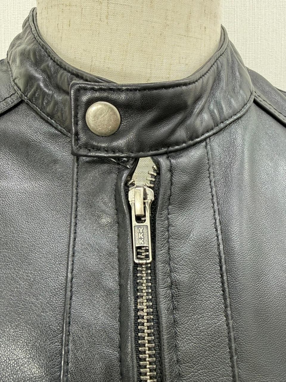 Men's Large Black Premium Soft Genuine Leather Sheepskin Jacket image 3