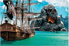 Pirate Backdrop Banner - Party Decor - 3 Pieces 9 ft. x 6 ft., Multicolor