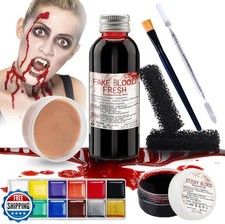 Professional Halloween SFX Special Effects Makeup Kits, Fake Blood, Scab Coag