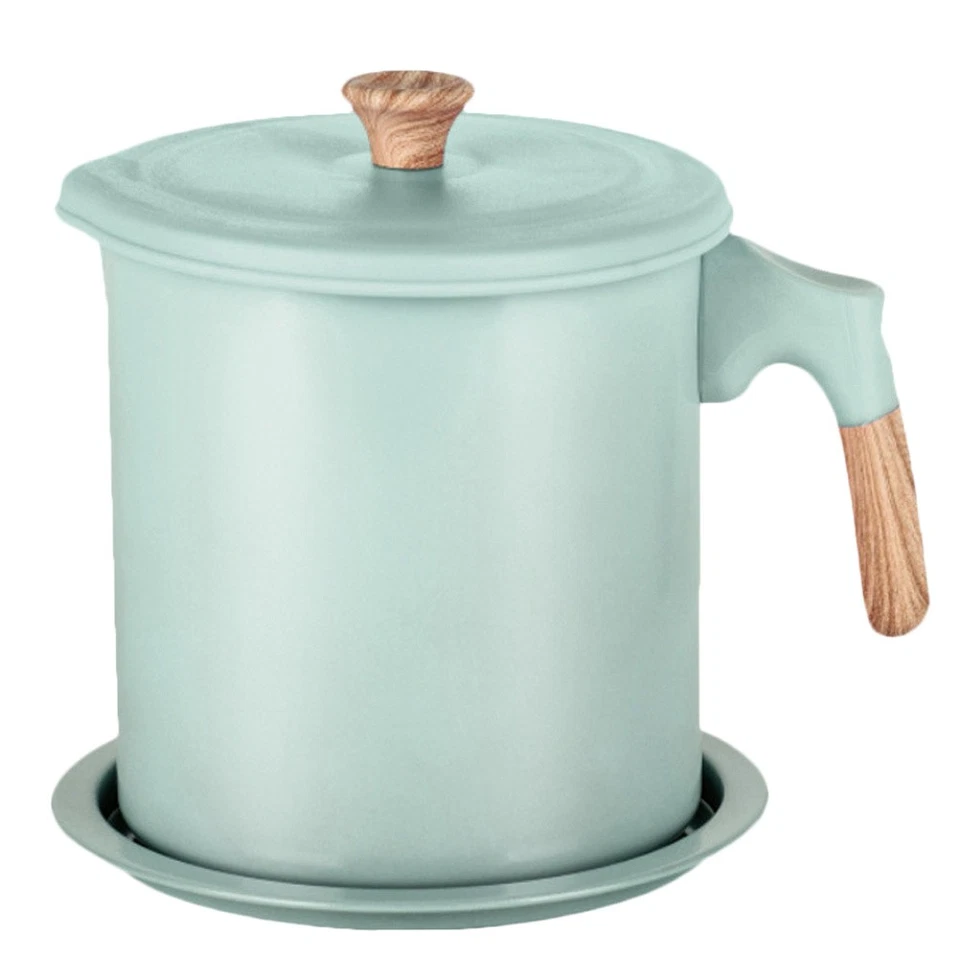  Grease Container with Strainer Oil Filter Kitchen Fat Separator for Cooking - Image 2 of 4