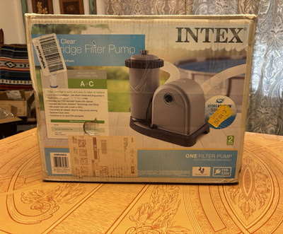 Intex Krystal Clear Cartridge Filter Pump 1500 GPH 110-120V Above Ground 28635EG