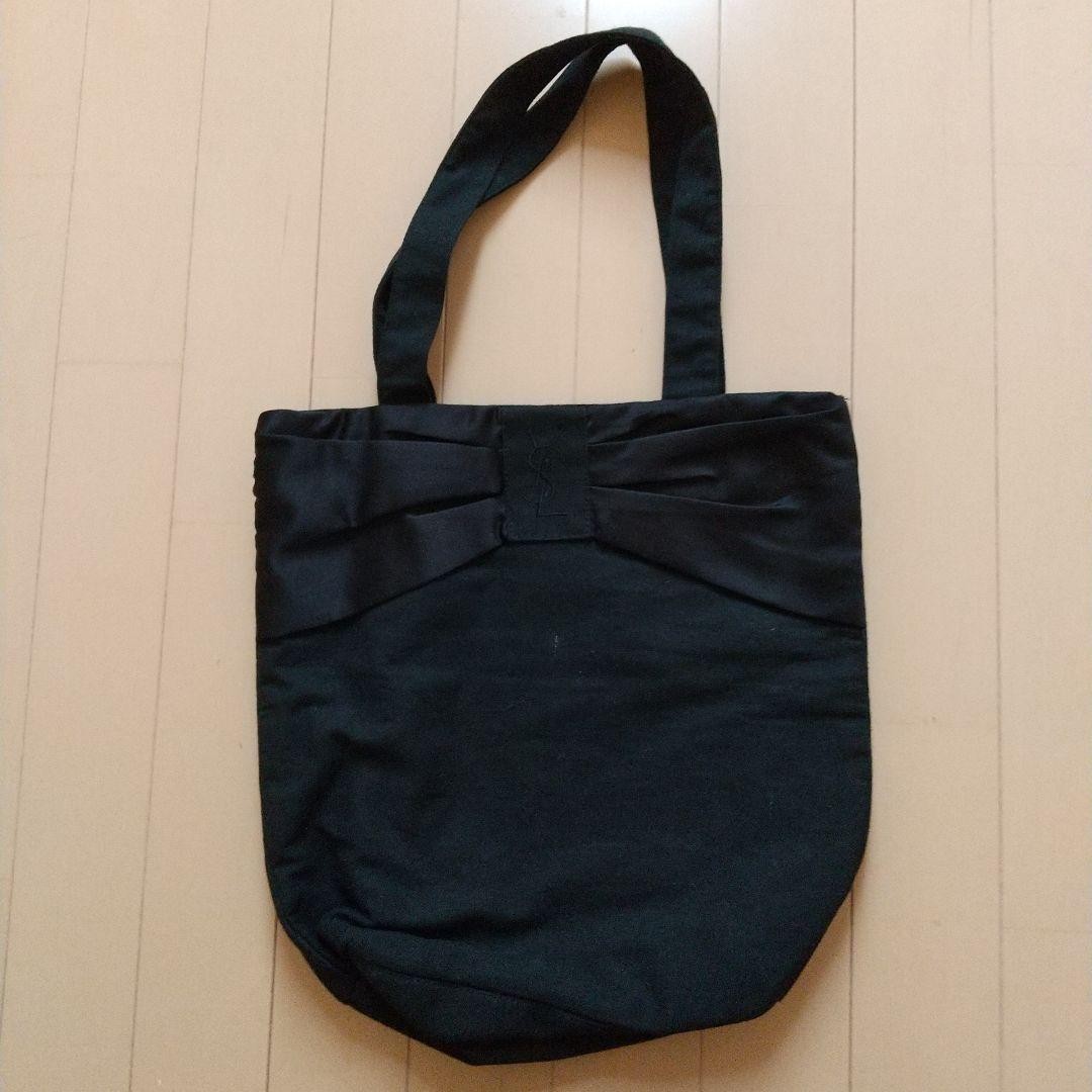 YSL Black Ribbon Logo Canvas Tote Bag by Yves Saint Laurent 25298648016