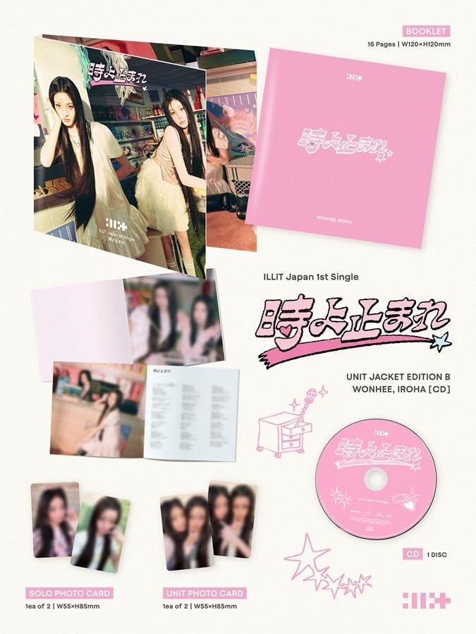CD ILLIT Japan 1st Single Toki Yo Tomare CD Unit B WONHEE IROHA