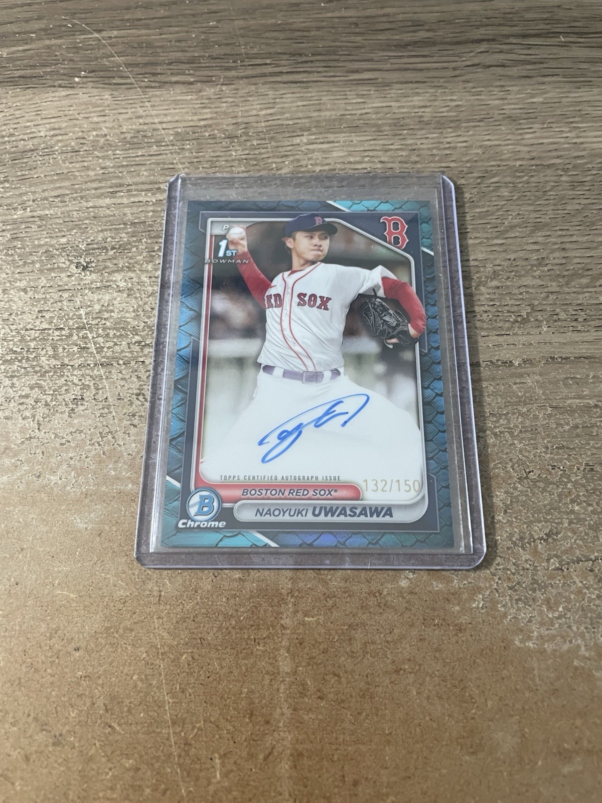 2024 Bowman Chrome Naoyuki Uwasawa Auto Reptilian Blue Refractor 1st #’D /150