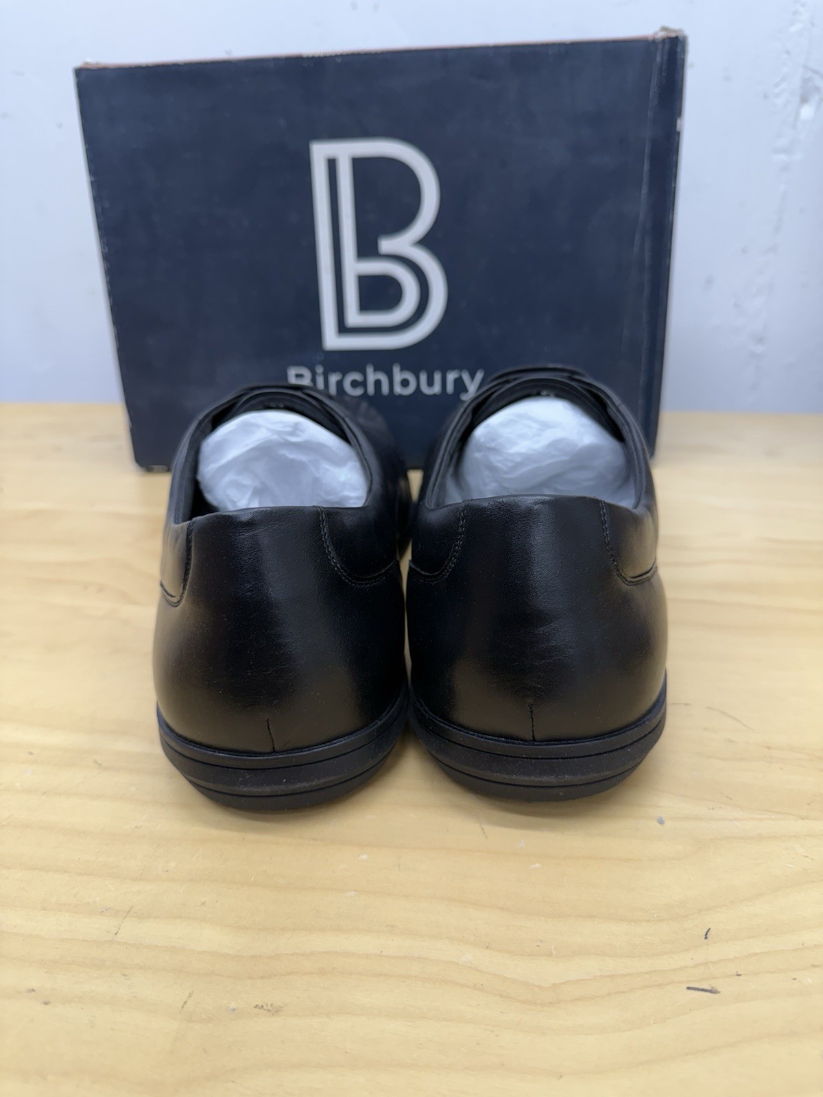 SAOLA Scarpe eleganti Birchbury Brenston a piedi nudi nere da uomo taglia 16 con scatola