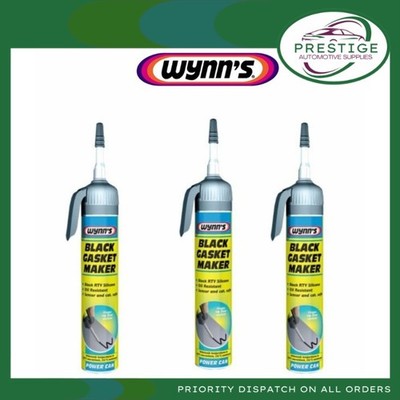 Wynns Black Instant Gasket Maker RTV Silikon Dichtstoff Hochtemperatur 260°C 200ml 3er Pack