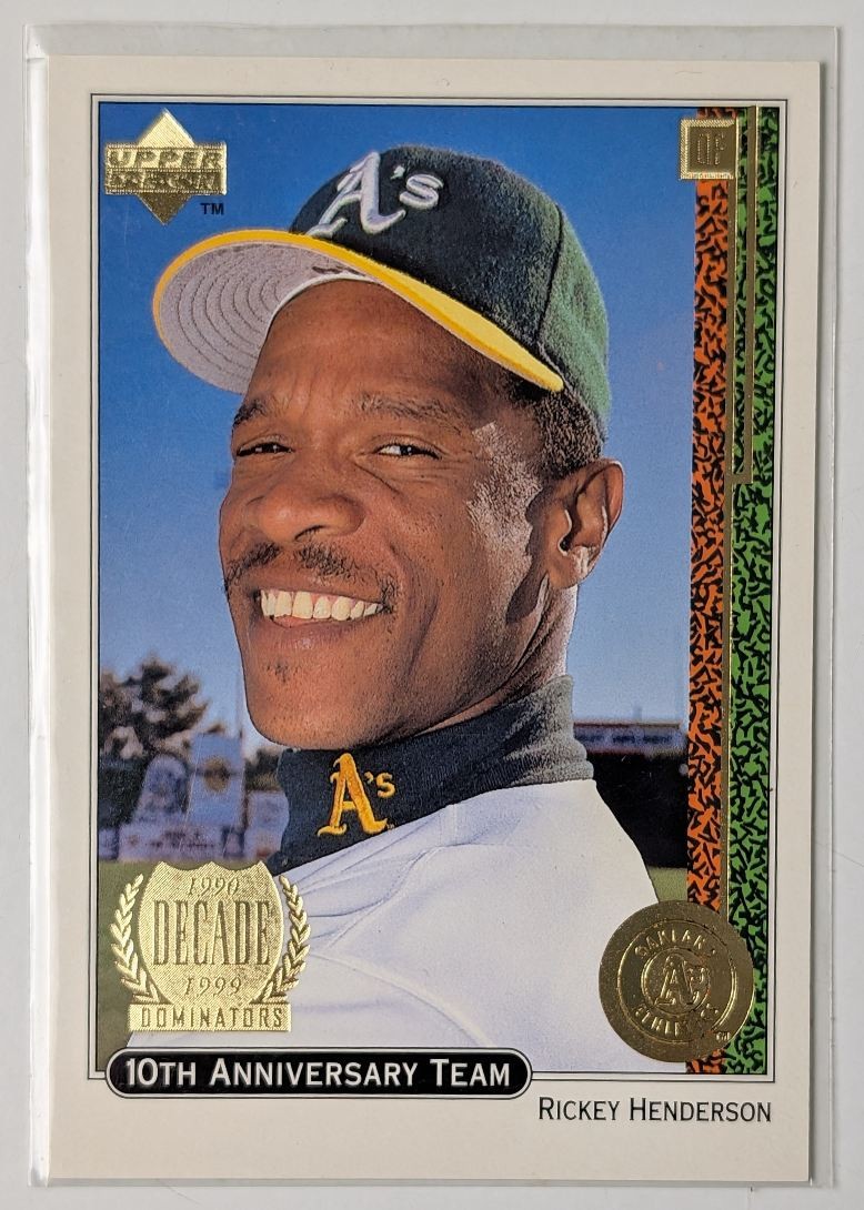 1999 Upper Deck 10th Anniversary Team Rickey Henderson Oakland Athletics #X19