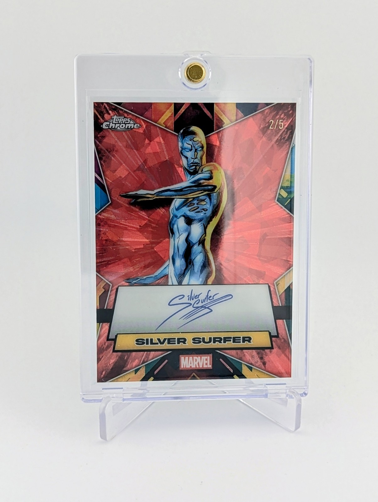 2025 Topps Chrome Sapphire Marvel SILVER SURFER Auto RED #’d 2/5 FA-SS SSP