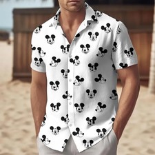 Disney Mickey Mouse Button Up Hawaiian Shirt