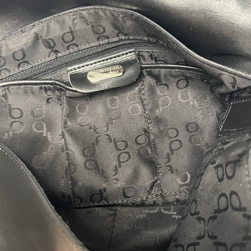 Francesco Biasa Handtasche schwarz Leder Vintage klassisch glatt rechteckig - Bild 14 von 15