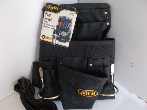 AWP Mini Carpenter Tool Pouch With Belt 10 Pocket Organization Pouch NWT - Picture 1 of 5