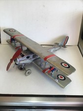 Tinplate Clockwork Mettoy Biplane 1930’s Issue