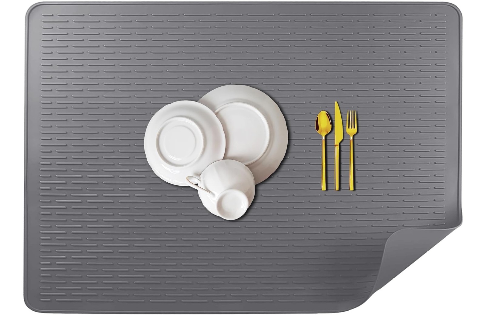 Golener Silicone Large Dish Drying Mat - 28" x 20" Stove Top Protector for El...