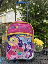 My Little Pony Pony Pals Kids Rolling Backpack Suitcase With Wheels