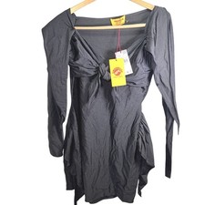 Simon Miller xMango Black Knot Mini Dress Size 8 Fairy Witchy Whimsigoth Bodycon