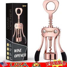 Heavy Duty Zinc Alloy Wine Opener Sturdy Corkscrew Easy to Use Gift Wine Lovers